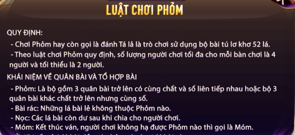 Luật chơi Phỏm