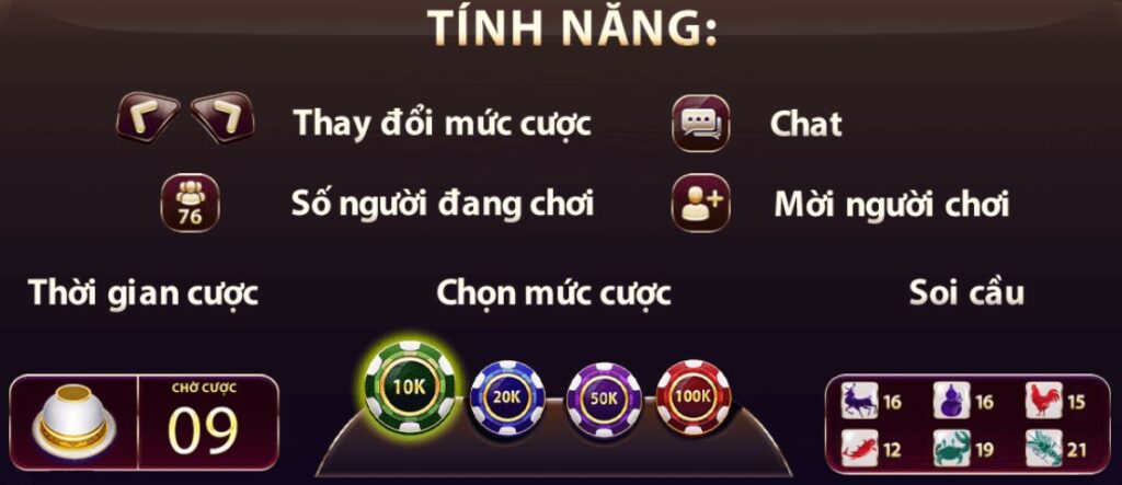 Tính năng của Bầu cua